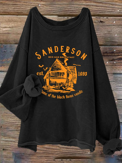 Women's Halloween Sanderson Witch Museum Casual Long-Sleeve T-Shirt