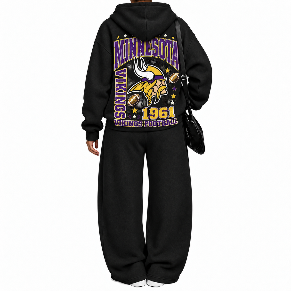 Minnesota Vikings-Vintage Plush Hoodie set