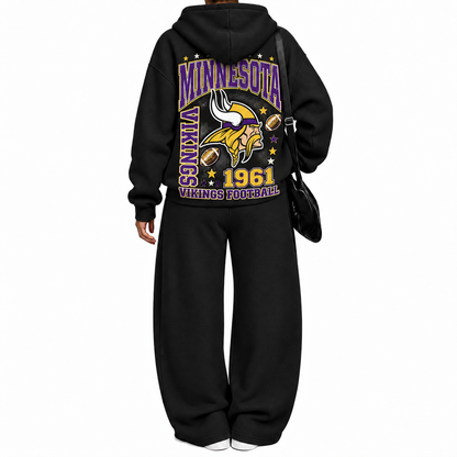 Minnesota Vikings-Vintage Plush Hoodie set