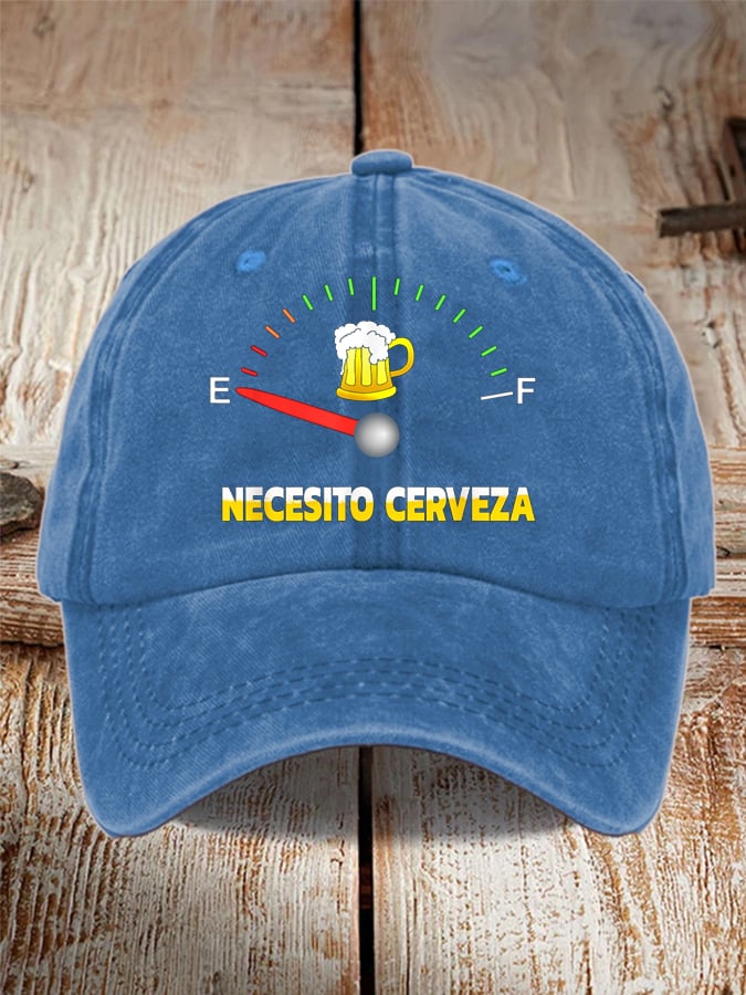 Unisex Oktoberfest Beer Print Printed Washed Distressed Hat