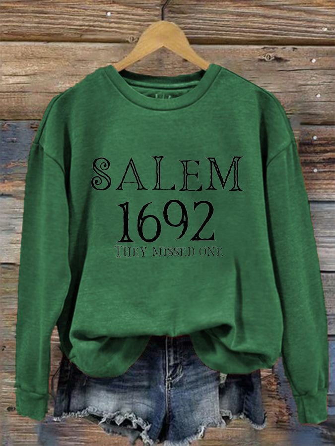 Women's Salem 1692 They Missed One Print Crew Neck Sweatshirt