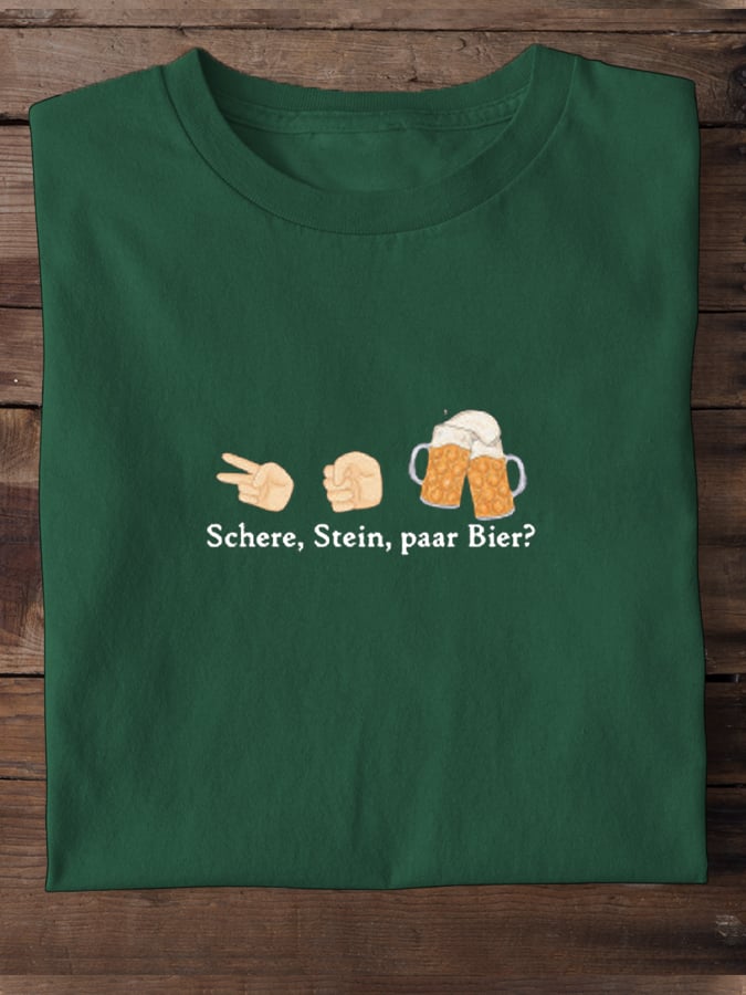 Rock, scissors, a few beers? - Unisex T-shirt made of 100% cotton