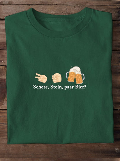 Rock, scissors, a few beers? - Unisex T-shirt made of 100% cotton