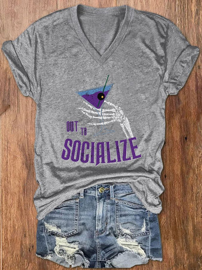 Women's Out to Socialize Casual T-Shirt