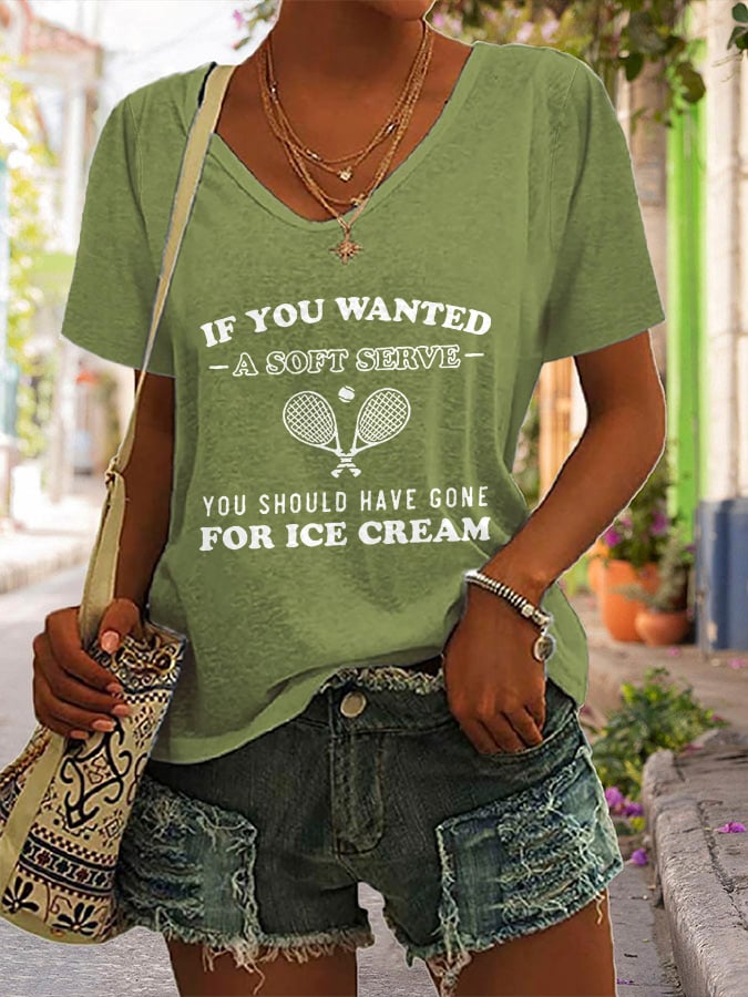 Women's TENNIS Printed Casual T-shirt