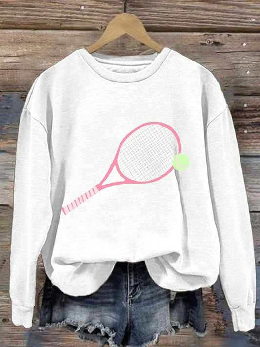 Women's Tennis Printed Casual Sports Sweatshirt