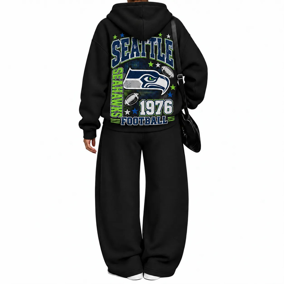 Seattle Seahawks-Vintage Plush Hoodie set