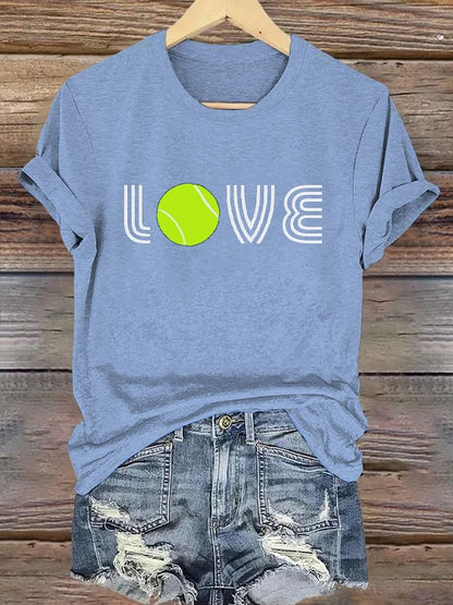Women's Tennis Print Casual T-Shirt