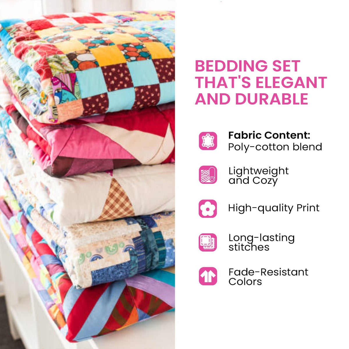 Yuletide Tree Delight 3-Piece Quilted Bedding Set NCU0DDK064