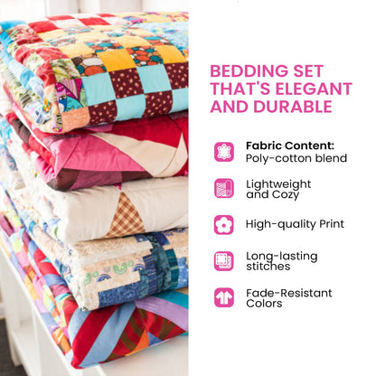 Festive Santa 3-Piece Quilted Bedding Set NCU0DDK025