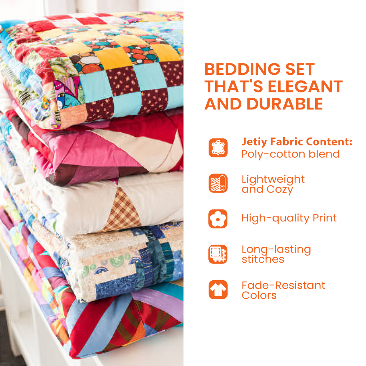 Elegant Snowy Deer 3-Piece Quilted Bedding Set GFTOHD1110