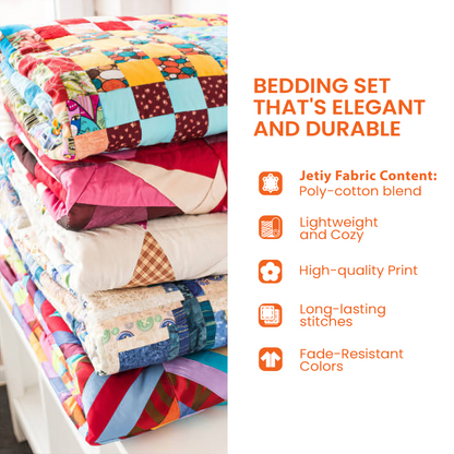 Elegant Snowy Deer 3-Piece Quilted Bedding Set GFTOHD1110