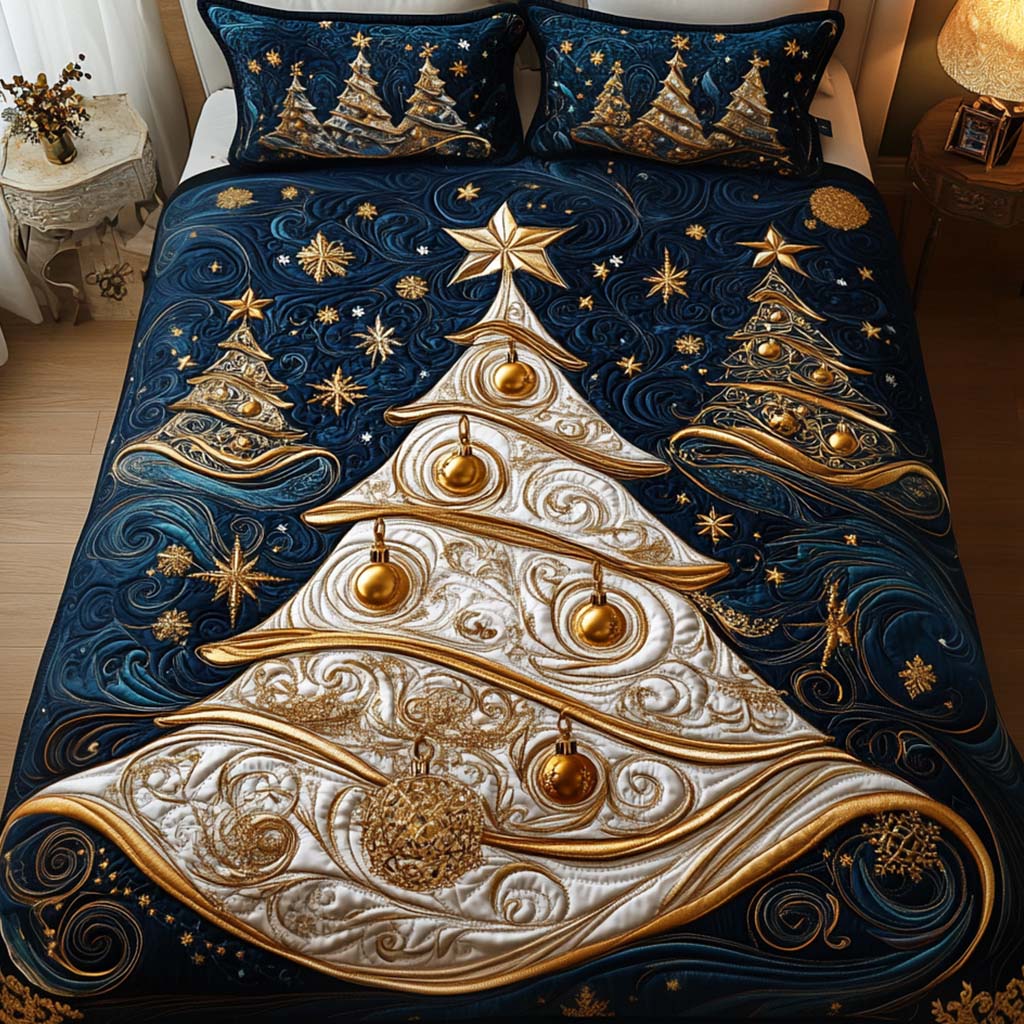 Celestial Winter Glow 3-Piece Quilted Bedding Set NCU0NT1907