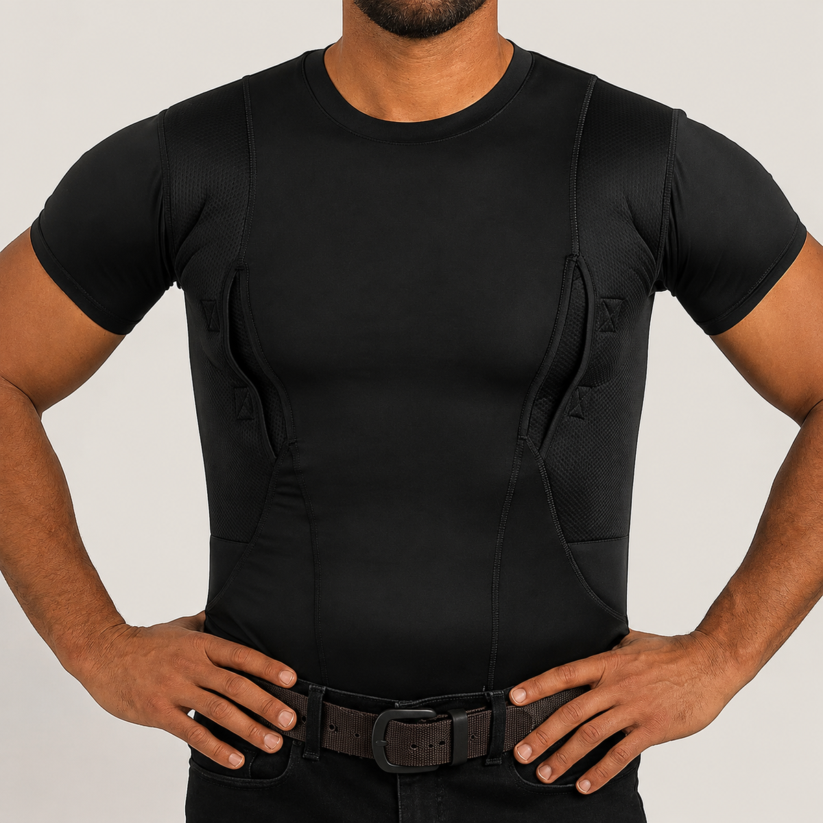 Ambidextrous Concealed Carry Compression Shirt Dual Side