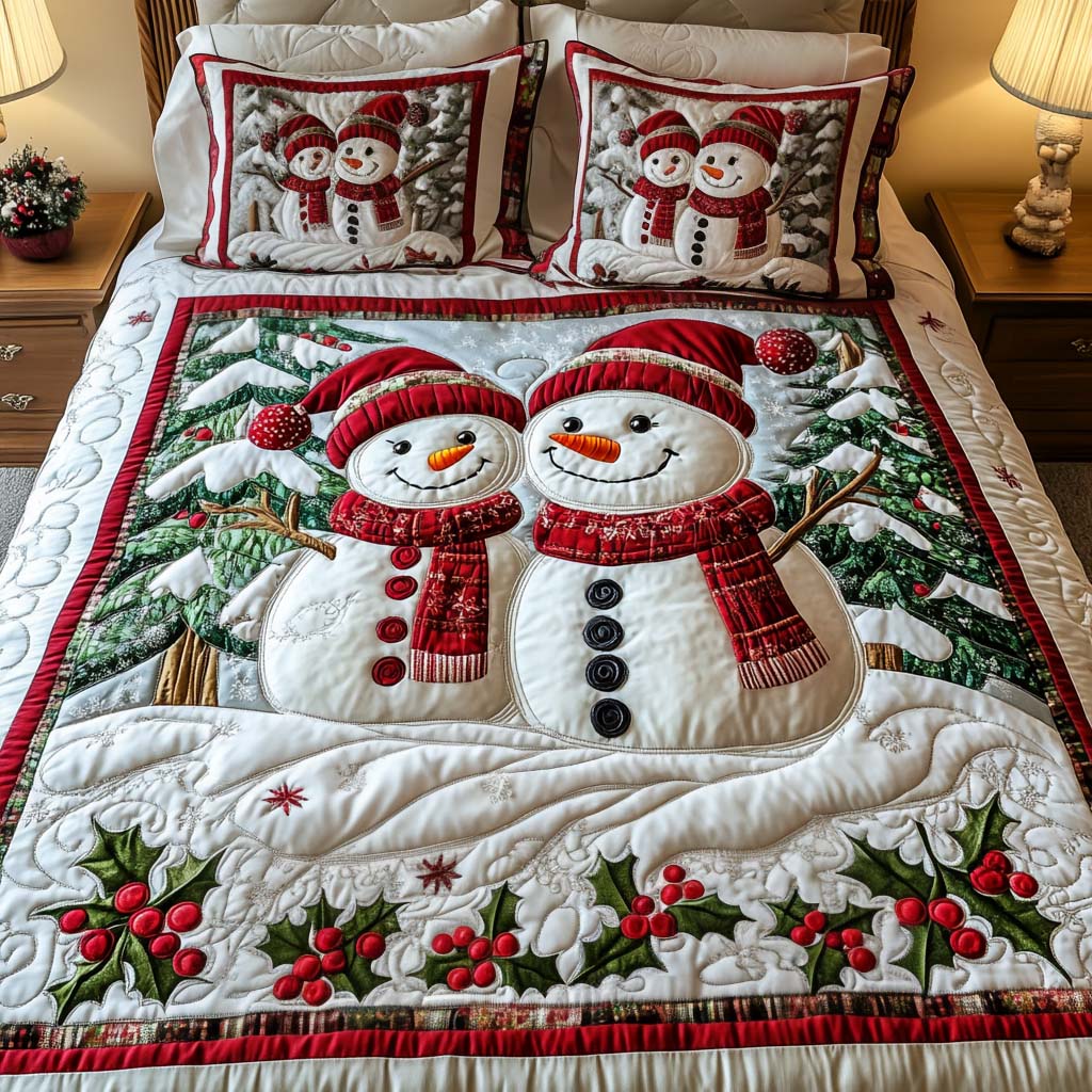 Cheerful Companions 3-Piece Quilted Bedding Set NCU0NT2120