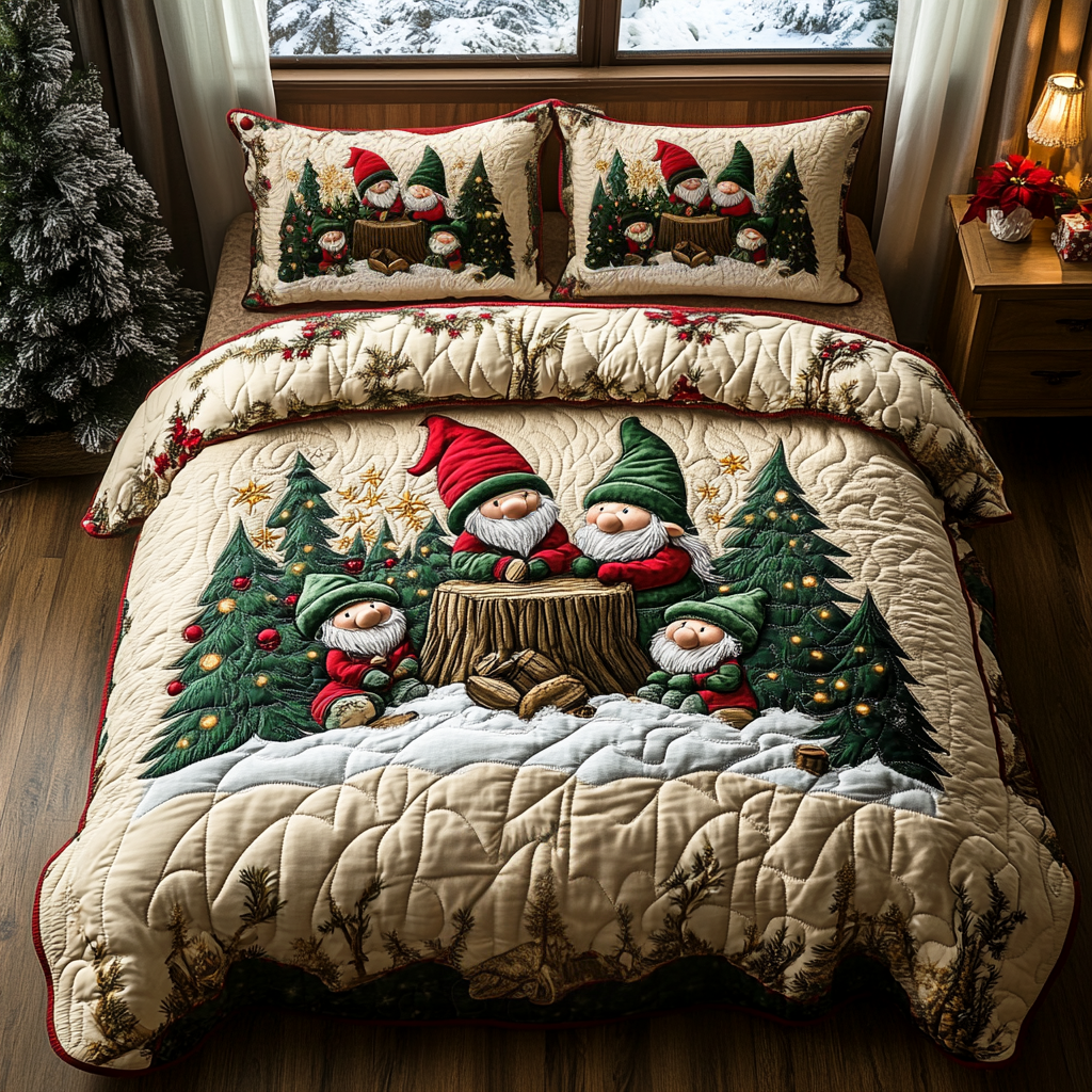 Festive Forest Quilted Bedding Set NCU0DV1775