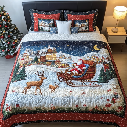 Magical Christmas Night 3-Piece Quilted Bedding Set GFTOHD124