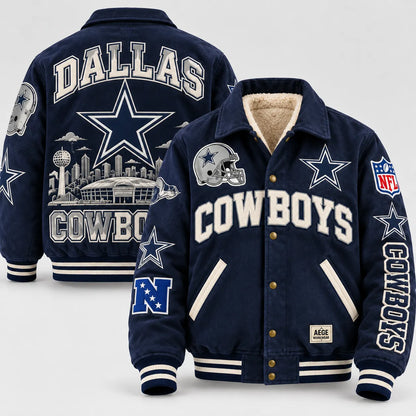UNISEX DALLAS COWBOYS RETRO PATCHWORK VARSITY JACKET | AEGE