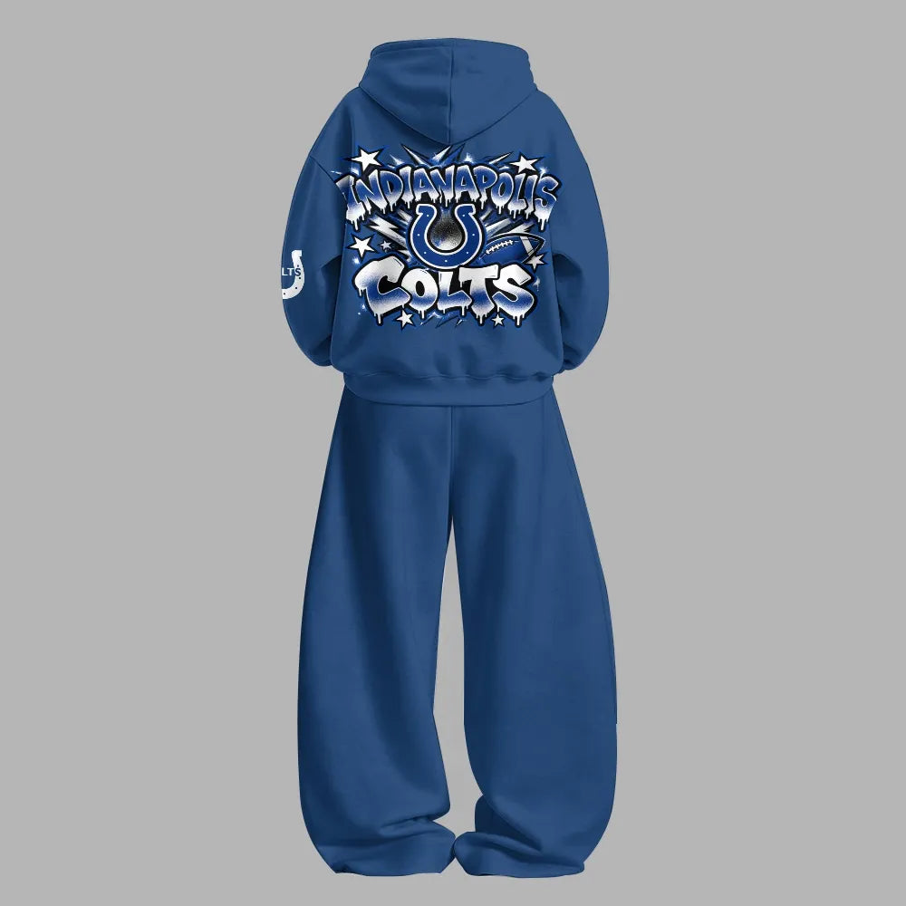 Indianapolis Colts Vintage Plush Hoodie set | NFL