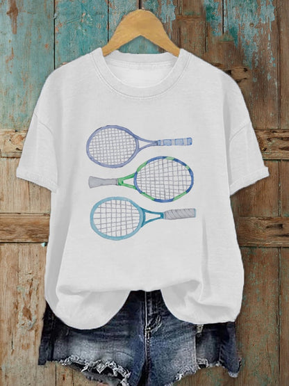 Women's Tennis Lover Printed T-Shirt