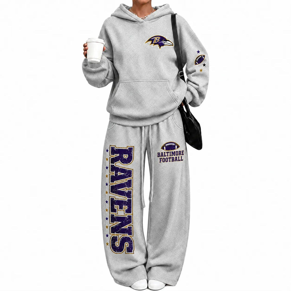 Baltimore Ravens-Vintage Plush Hoodie set