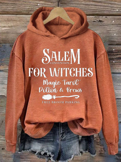 Women's Casual  Salem Convention For Witches Magic Tarot Potion And Brews Classic Sweatshirt