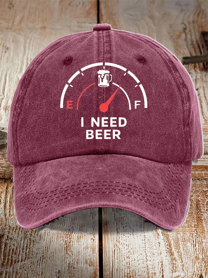 Unisex Oktoberfest Beer Print Printed Washed Distressed Hat