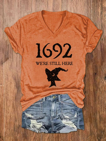 Women's Salem 1692 They Missed One Print V-Neck T-Shirt