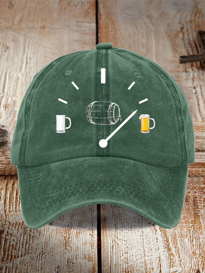 Unisex Oktoberfest Beer Print Printed Washed Distressed Hat