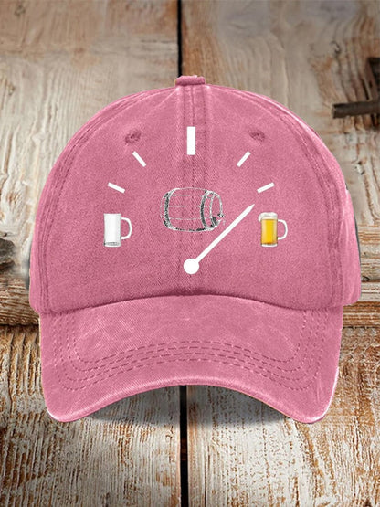 Unisex Oktoberfest Beer Print Printed Washed Distressed Hat