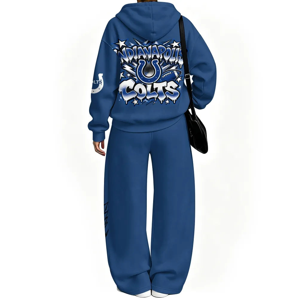Indianapolis Colts Vintage Plush Hoodie set | NFL