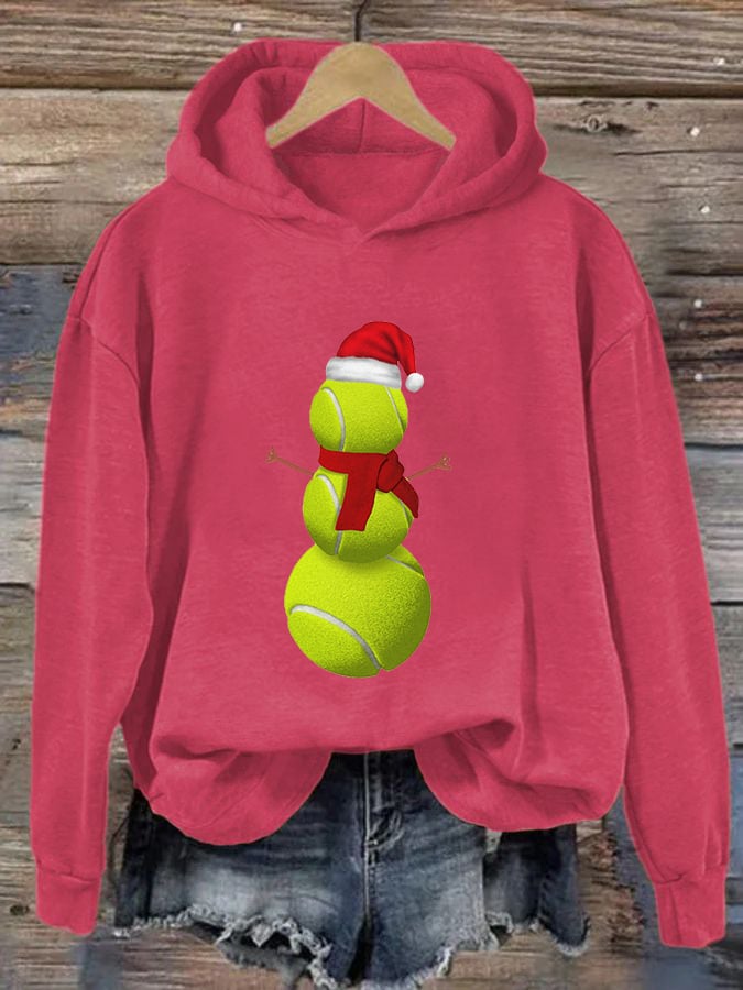 Women's Christmas Tennis Casual Hoodie