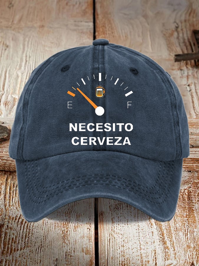 Unisex Oktoberfest Beer Print Printed Washed Distressed Hat