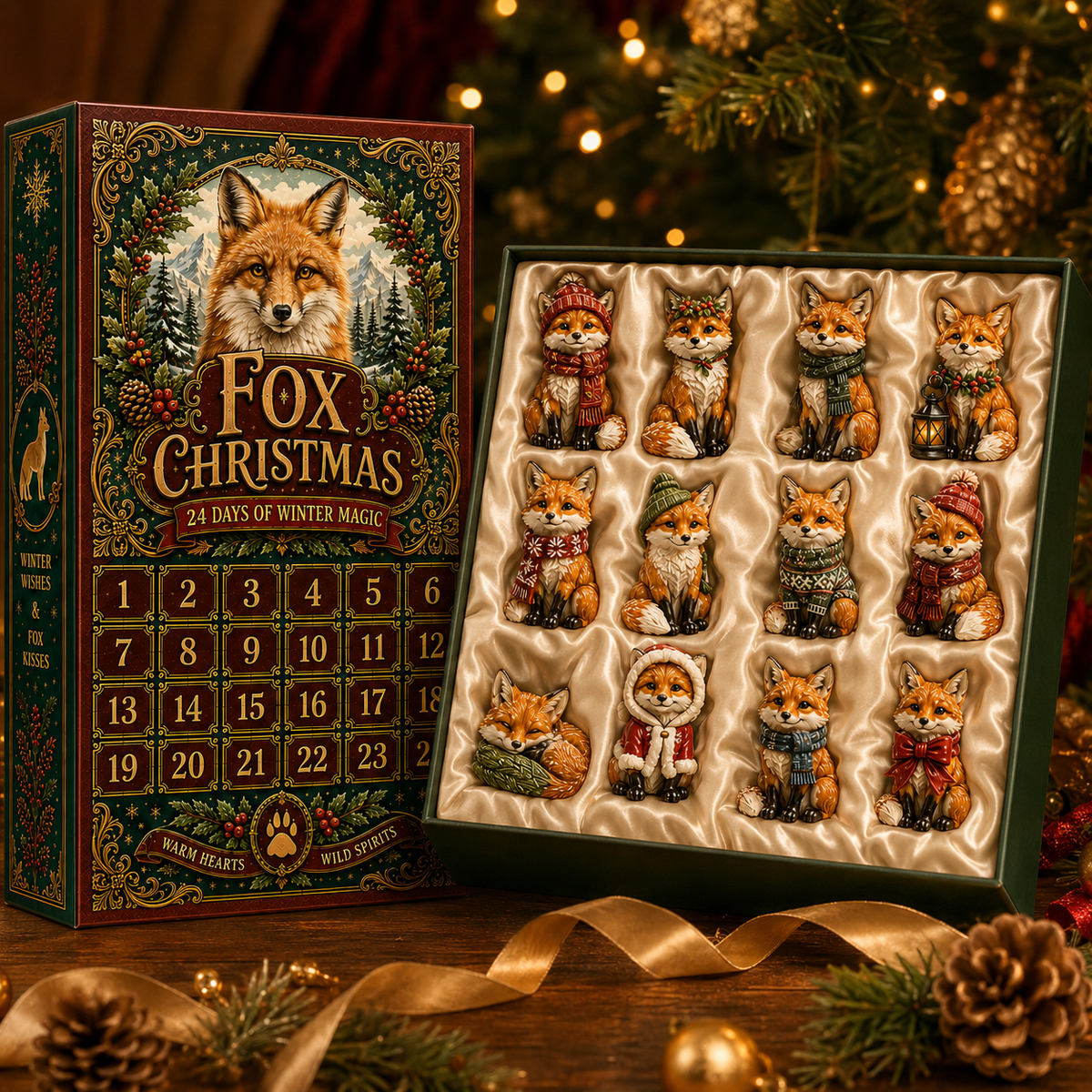 ✨24-Day Christmas Countdown Advent Calendar –Fox decoration