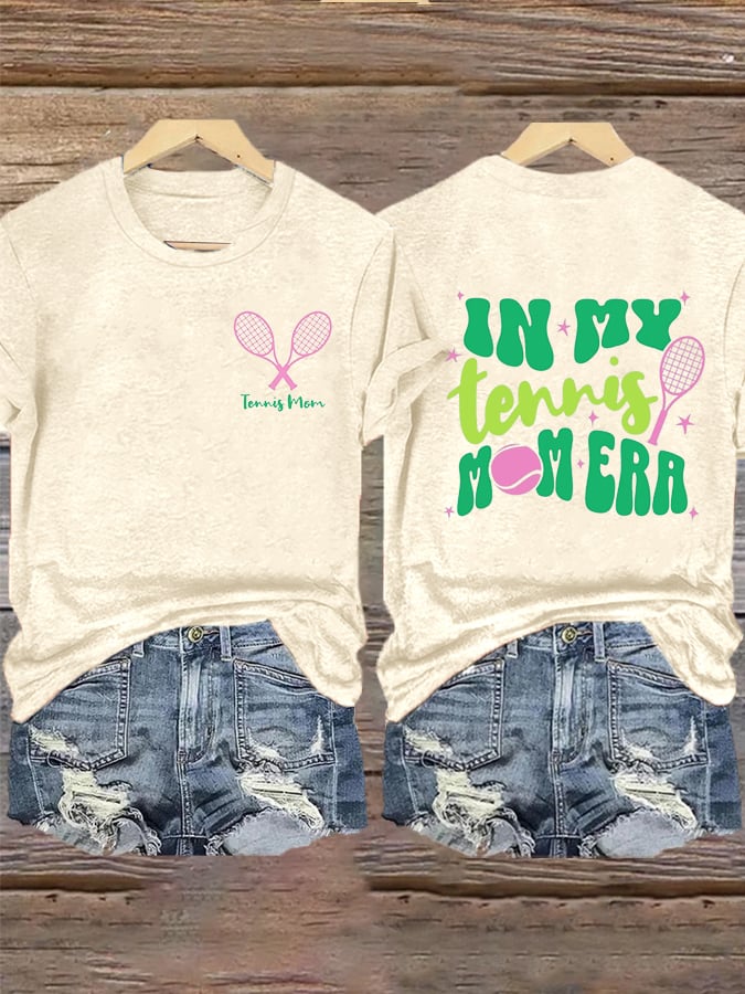 Women's In My Tennis Mom Era  Print T-shirt