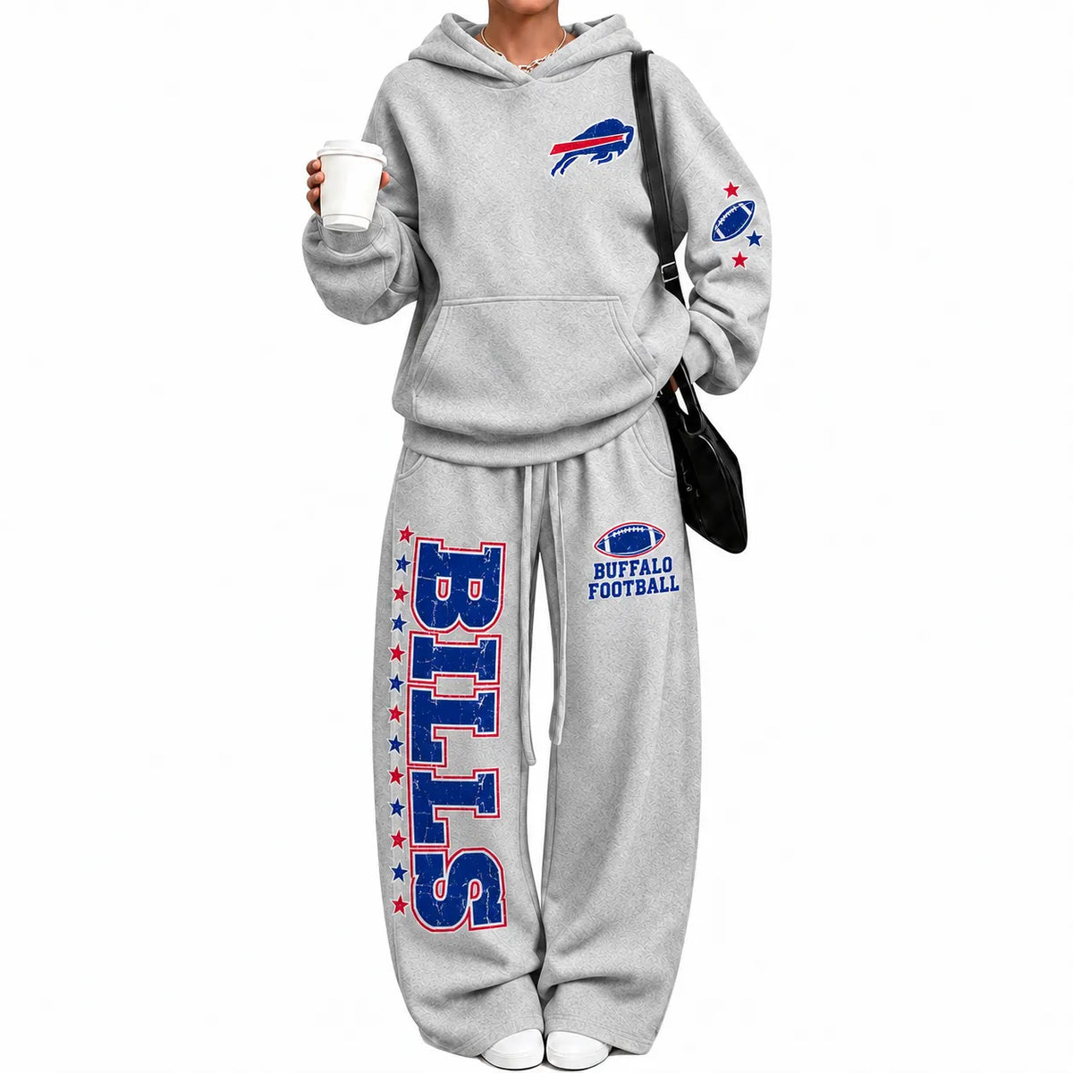 Buffalo Bills-Vintage Plush Hoodie set