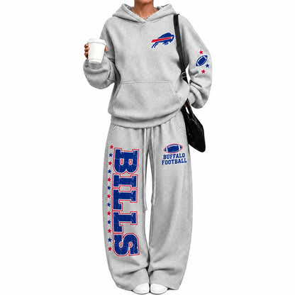 Buffalo Bills-Vintage Plush Hoodie set