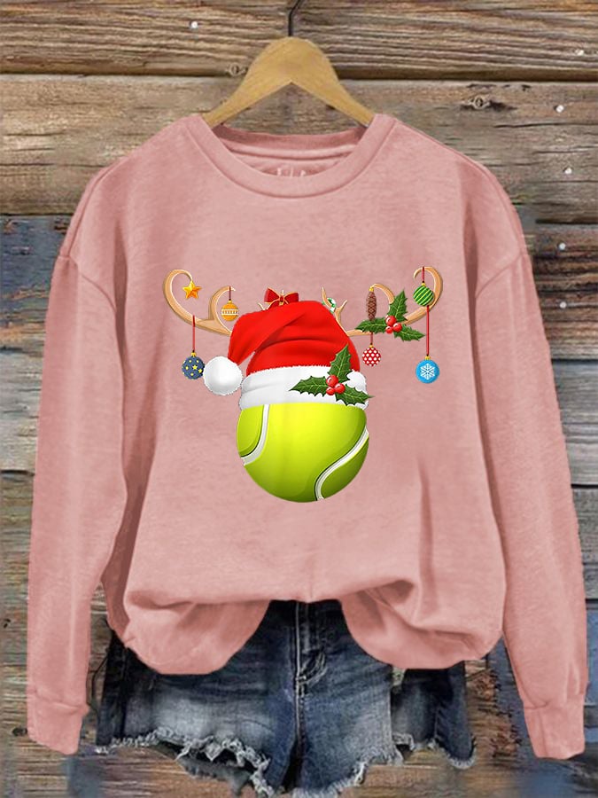 Women's Christmas Tennis Casual Sweatshirt