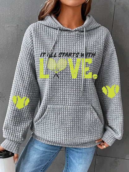 Women's It all starts with love tennis sweatshirts