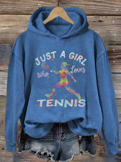 Women's Just a girl who loves tennis sweatshirts