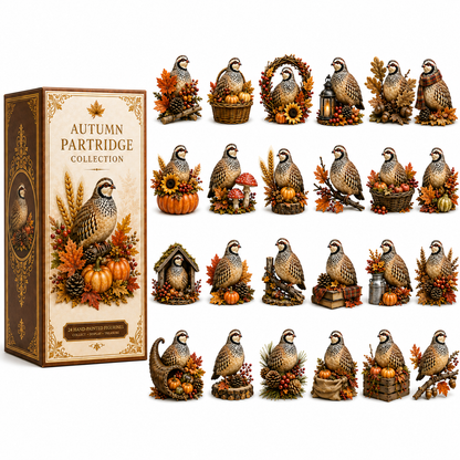 24-Day Partridge Advent Calendar | Hand-Painted Figurine Countdown Gift