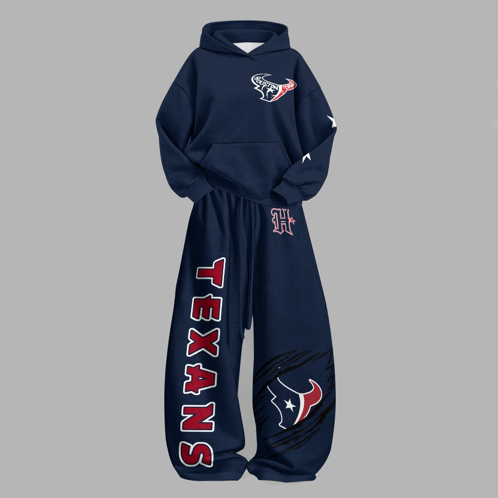 Houston Texans Vintage Plush Hoodie set | NFL