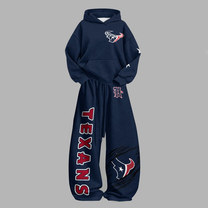 Houston Texans Vintage Plush Hoodie set | NFL