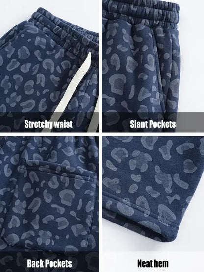 WOMEN’S HOUSTON TEXANS LEOPARD PRINT GRAPHIC HOODIE & JOGGER SET