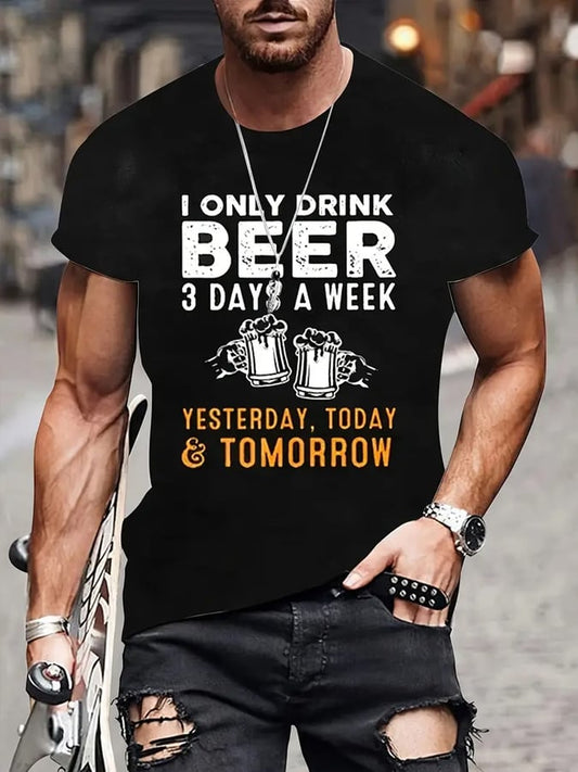 Men's Oktoberfest Beer Printed 100% Cotton Short Sleeve T-Shirt