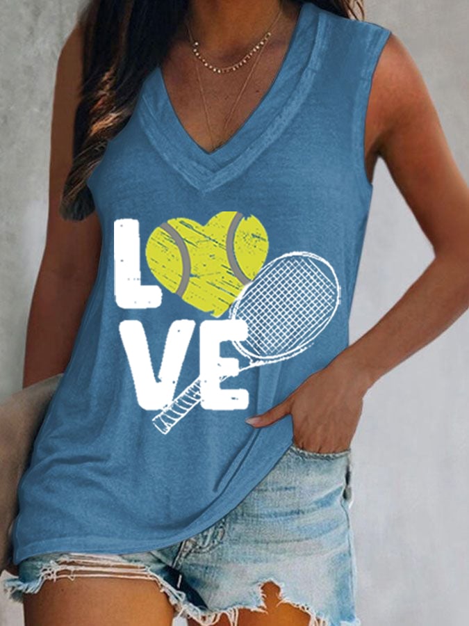 Women's Apres  Tennis Print Casual Vest