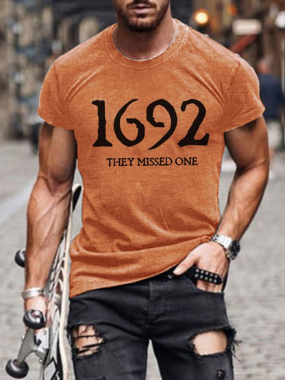 Men's 1692 They Missed One Salem Witch Print T-Shirt