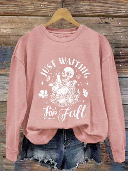 Women's Just Waiting For Fall Casual Sweatshirt