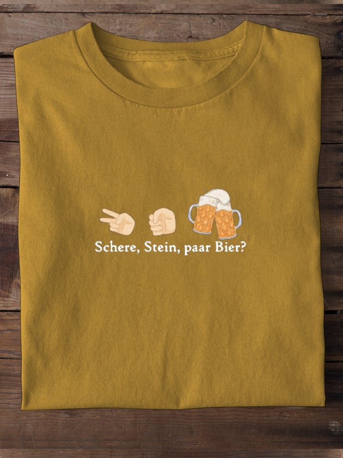 Rock, scissors, a few beers? - Unisex T-shirt made of 100% cotton