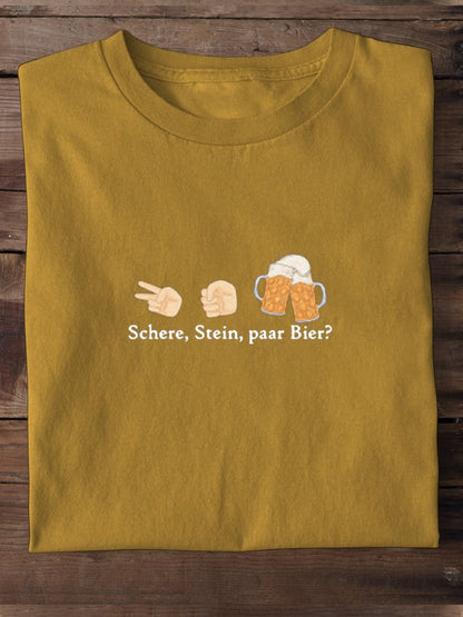 Rock, scissors, a few beers? - Unisex T-shirt made of 100% cotton